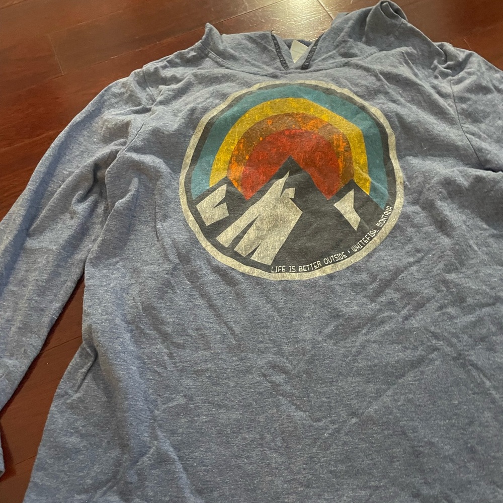 Prana Blue Long Sleeve Shirt